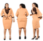 Cap Point Khaki / 8 New Luxurious Color Block Zuri Dress Blazer Set