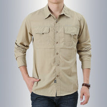Load image into Gallery viewer, Cap Point Khaki / M Mens Breathable Quick-drying Long Sleeve Shirt
