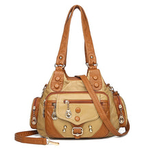 Load image into Gallery viewer, Cap Point khaki / One size Caroline Vintage High Quality Leather Luxury Handbag
