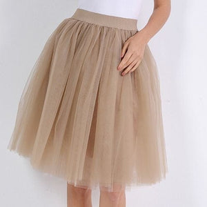 Cap Point khaki / One Size Party Train Puffy Tutu Tulle Wedding Bridal Bridesmaid Skirt