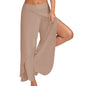 Cap Point Khaki / S Hermence Loose Wide Leg Fitness Pants