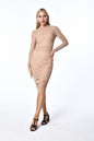 Cap Point Khaki / S Raissa See Through Mesh Short Mini Dress