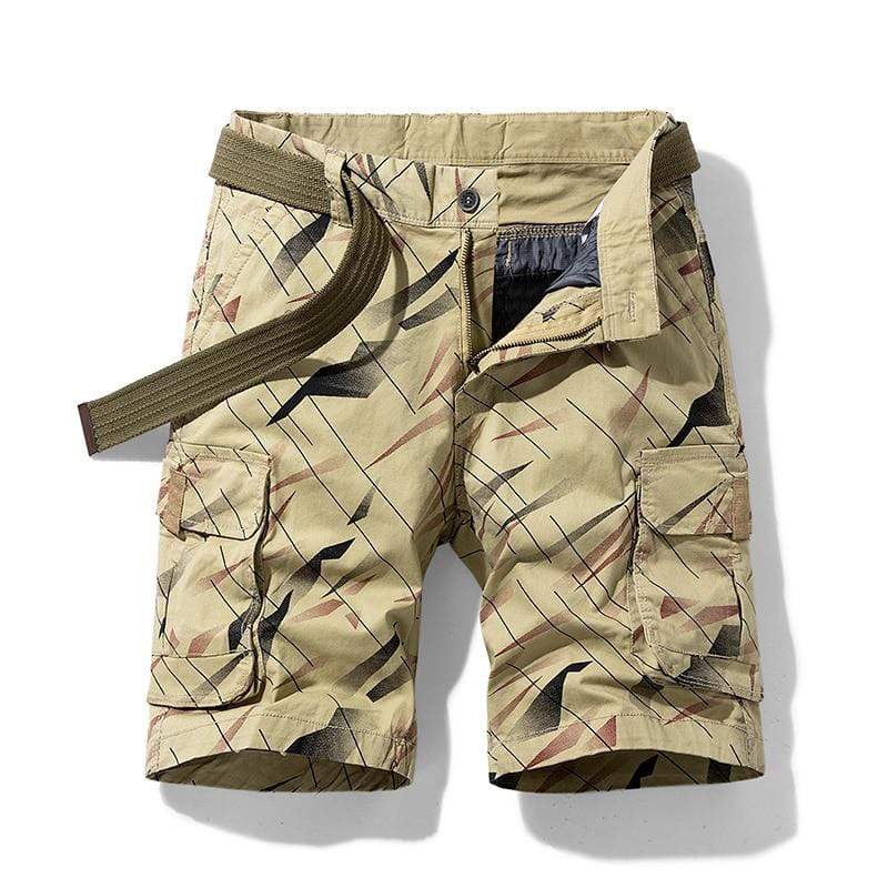 Cap Point Khaki stripes / 29 Men Cargo Camouflage Short