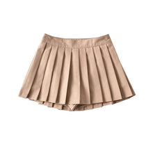 Load image into Gallery viewer, Cap Point Khaki / XS Schomie Summer High Waist Pleated Tennis Mini Skirt

