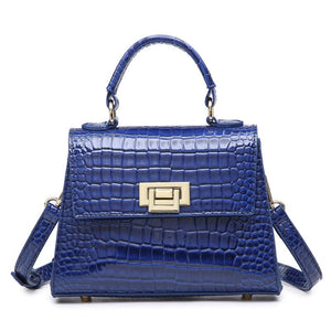 Cap Point L Blue Fashion Luxury Leather  Shoulder Bag
