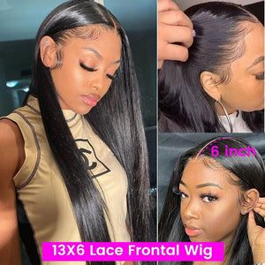 Cap Point Lace PrePlucked Straight Front Human Hair Wigs