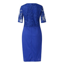 Load image into Gallery viewer, Cap Point Lace Short Sleeve Cocktail Evening Party Midi Dress
