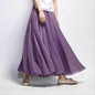 Cap Point lavender / M Bohemian Beach Empire A-line Pleated Maxi Skirt