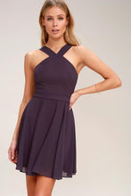 Load image into Gallery viewer, Cap Point Lavender / XS Summer Style Cute Women Sexy Halter Dress
