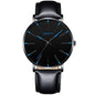 Cap Point Leather black blue Geneva Men Elegant Watch