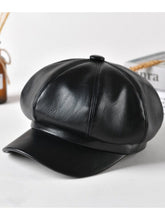 Load image into Gallery viewer, Cap Point Leather Vintage England Style Newsboy Cap
