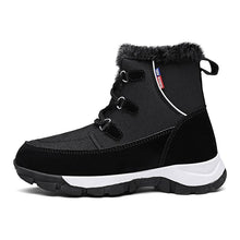 Load image into Gallery viewer, Cap Point Light black / 5 Waterproof ankle boots with thick fur for women
