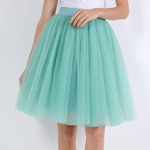 Cap Point light green / One Size Party Train Puffy Tutu Tulle Wedding Bridal Bridesmaid Skirt