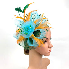 Load image into Gallery viewer, Cap Point light green Pamela Bridal Wedding Party Fascinator Veil Hat
