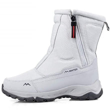 Load image into Gallery viewer, Cap Point light grey / 5.5 Men&#39;s Hiking Snow Boots with Warm Velor Side Zipper
