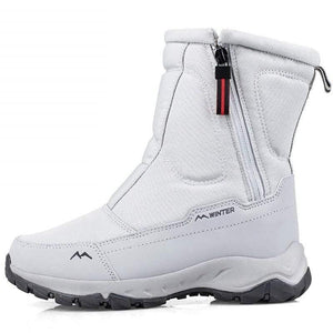 Cap Point light grey / 5.5 Men's Hiking Snow Boots with Warm Velor Side Zipper