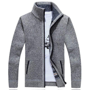 Cap Point Light Grey / M Men's Knitted Sweater Coat