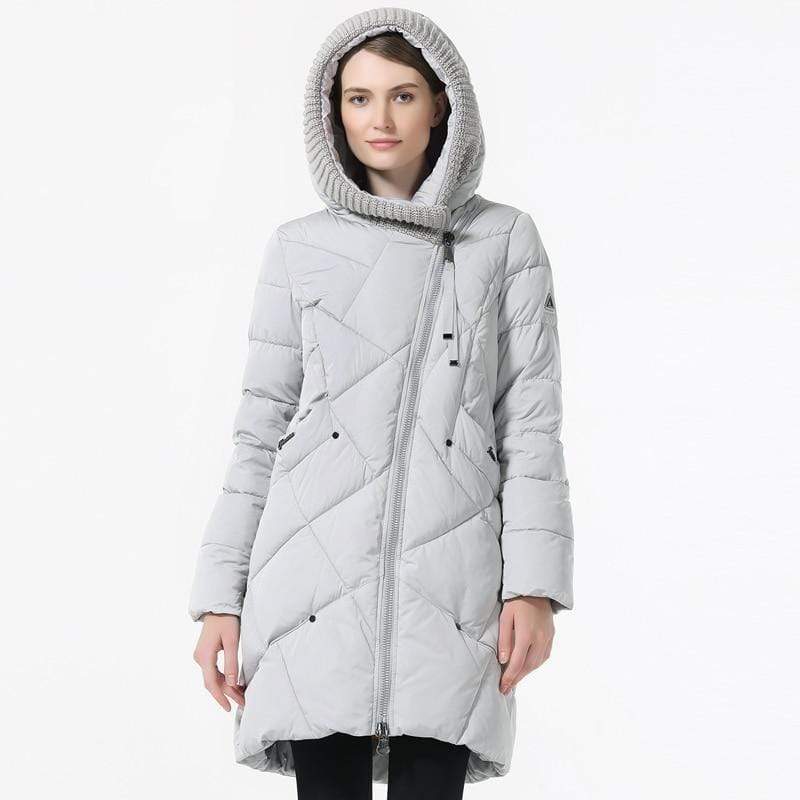 Cap Point Light Grey / S Winter Brand Thick Winter Organic Hooded Parka Coat