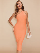 Charger l&#39;image dans la galerie, Cap Point Light Orange / XS Carmelita elegant one shoulder bodycon celebrity dress
