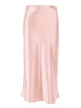 Load image into Gallery viewer, Cap Point Light Pink / S Perline High Waisted Satin Office Ladies Maxi Skirt
