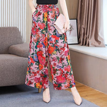 Load image into Gallery viewer, Cap Point light red / XL Michaeli Plaid Loose High Waist Ankle-Length Wide Leg Pants
