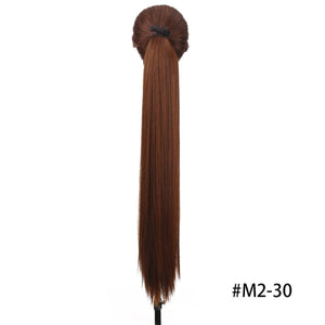 Cap Point M2-30 / 85CM Dina Synthetic Fiber Straight Hair Wigs With Ponytail Extensions