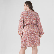Load image into Gallery viewer, Cap Point Malia Plus V-Neck Plus Size Print Spring Autumn Mini Dress
