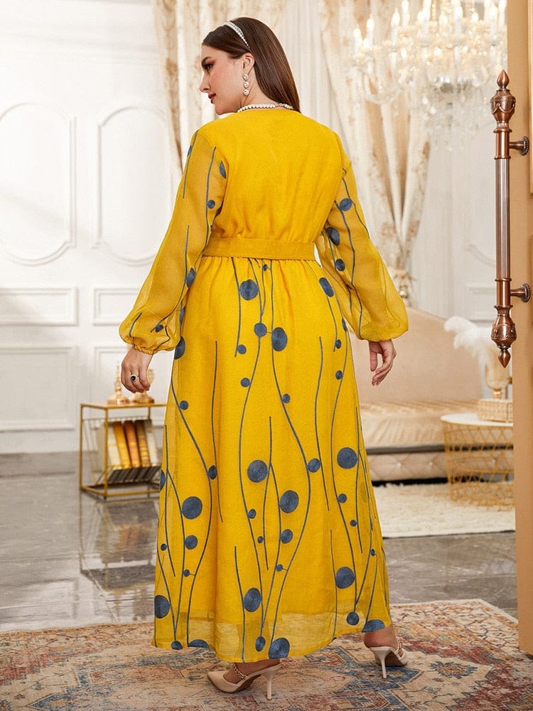 Cap Point Maranatha Plus Size Chic Elegant Long Sleeve Party Evening Wedding Maxi Dress