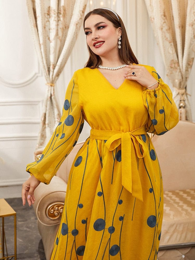 Cap Point Maranatha Plus Size Chic Elegant Long Sleeve Party Evening Wedding Maxi Dress