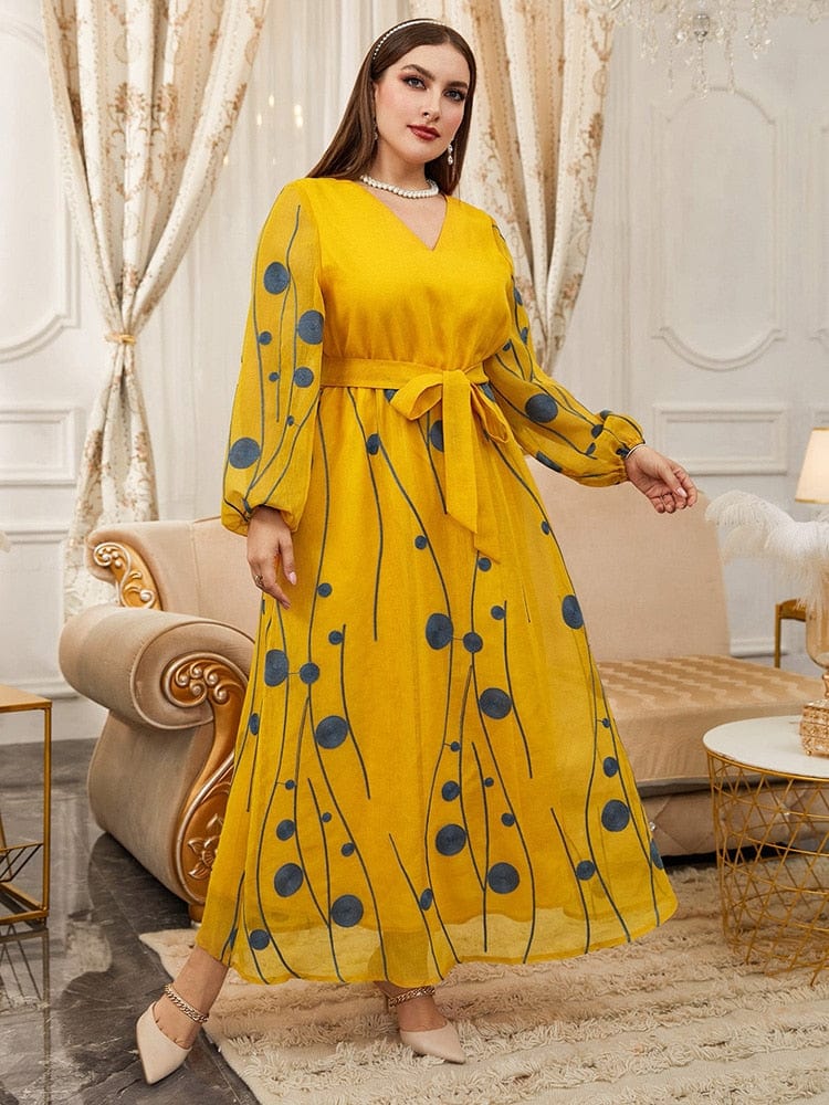 Cap Point Maranatha Plus Size Chic Elegant Long Sleeve Party Evening Wedding Maxi Dress