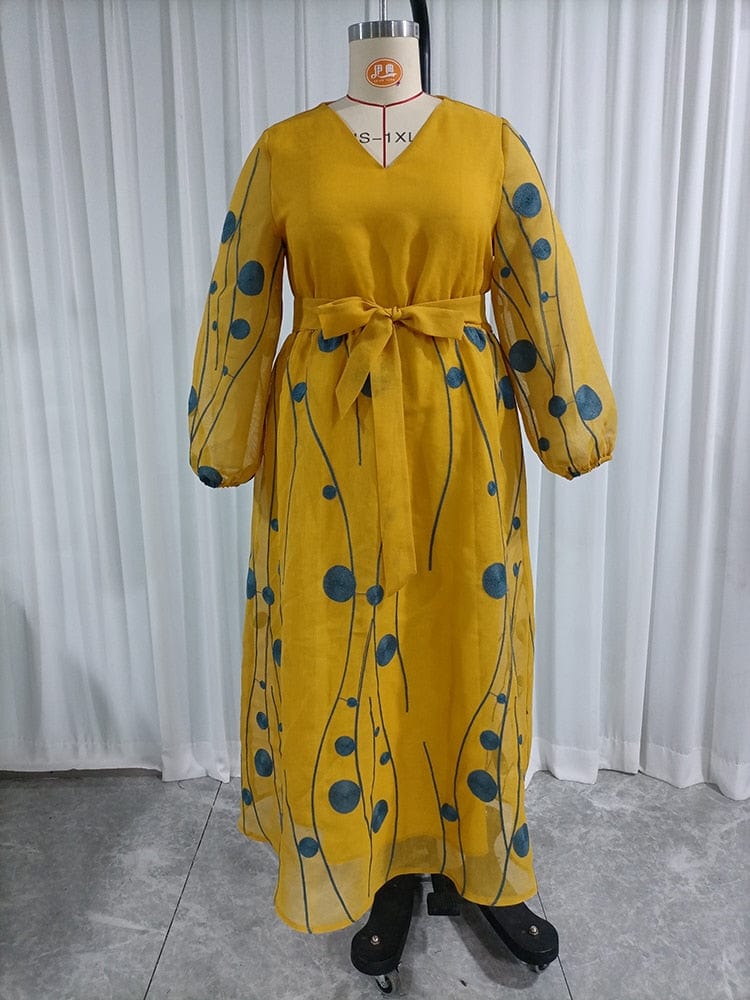 Cap Point Maranatha Plus Size Chic Elegant Long Sleeve Party Evening Wedding Maxi Dress
