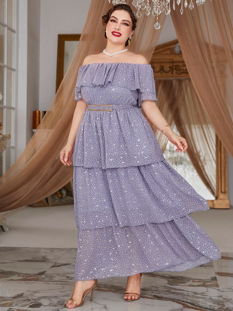Cap Point Marianne Plus Size Long Chic Elegant Evening Party Festival Dress