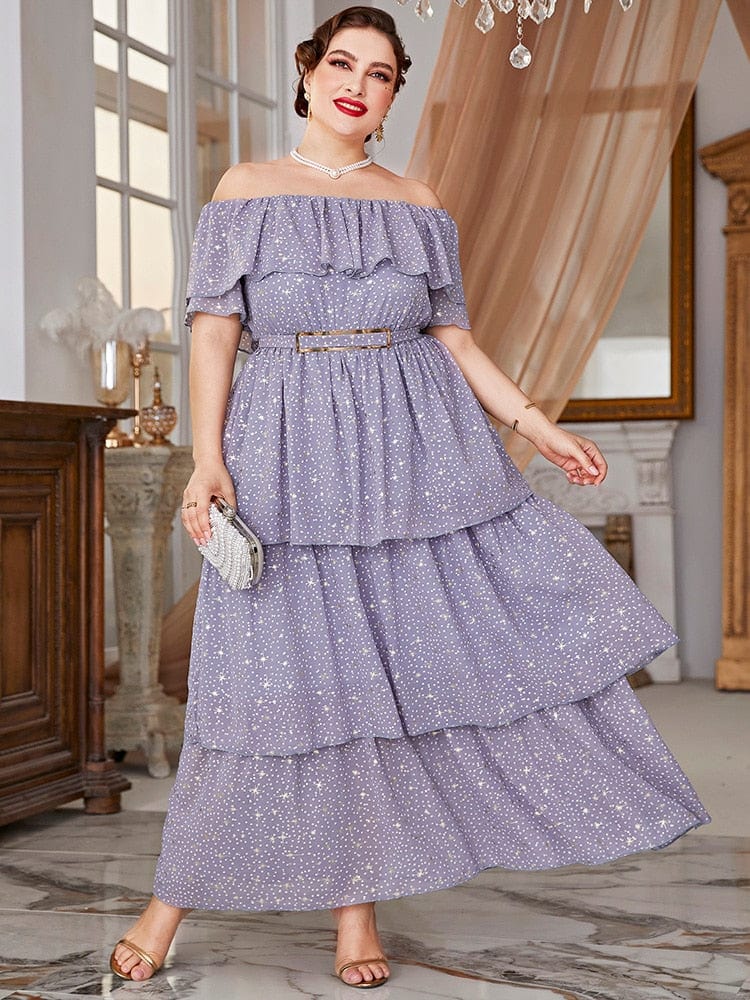 Cap Point Marianne Plus Size Long Chic Elegant Evening Party Festival Dress