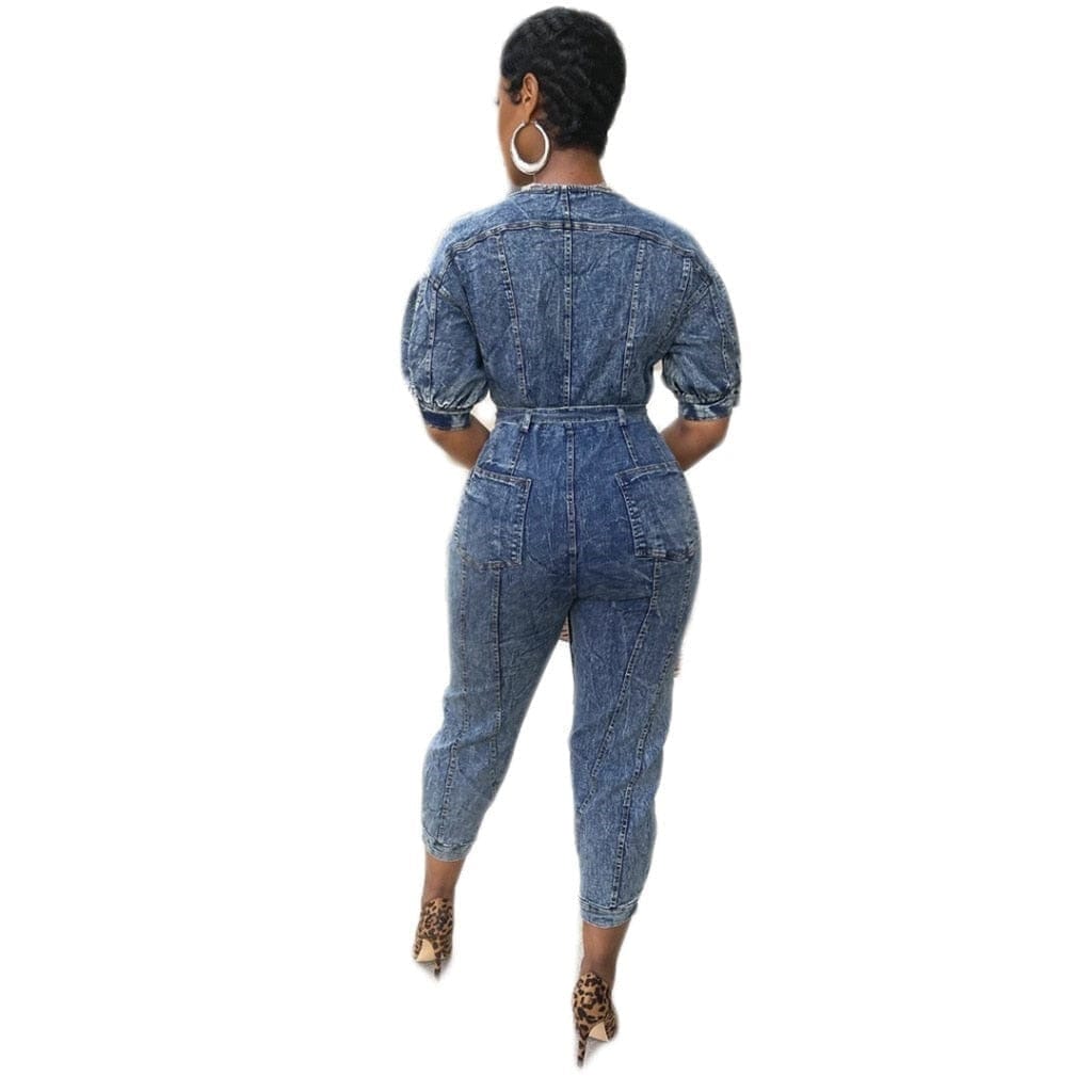 Cap Point Marissa Short Sleeve O-neck Zipper Bandage Sashes Stretchy Pencil Playsuit
