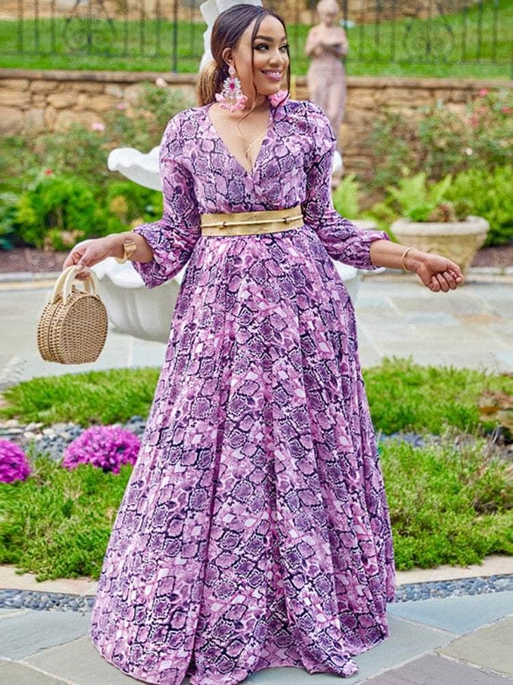 Cap Point Marlene Dashiki Elegant Maxi Dress