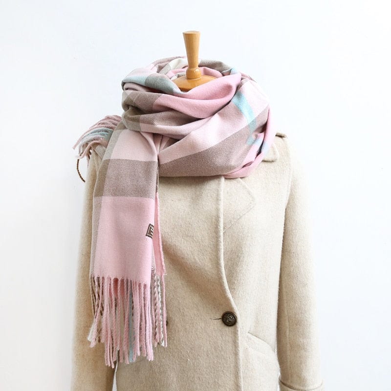 Cap Point Martha plaid cashmere winter warm cloak thick blanket shawl scarf