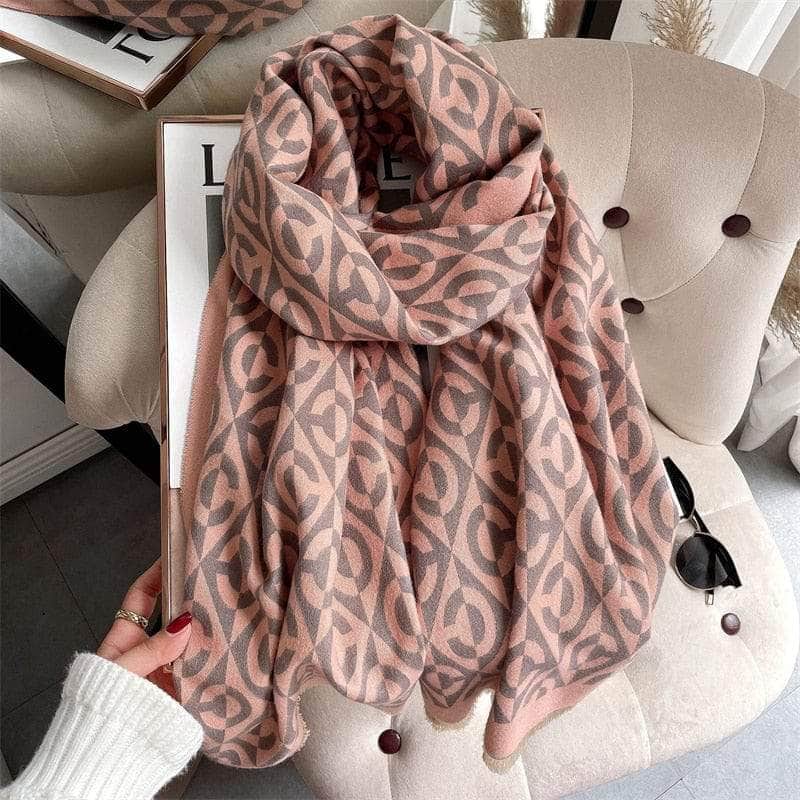 Cap Point Martha plaid cashmere winter warm cloak thick blanket shawl scarf