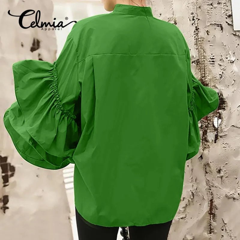 Cap Point Medina Fashion Flare Sleeve Women Blouse