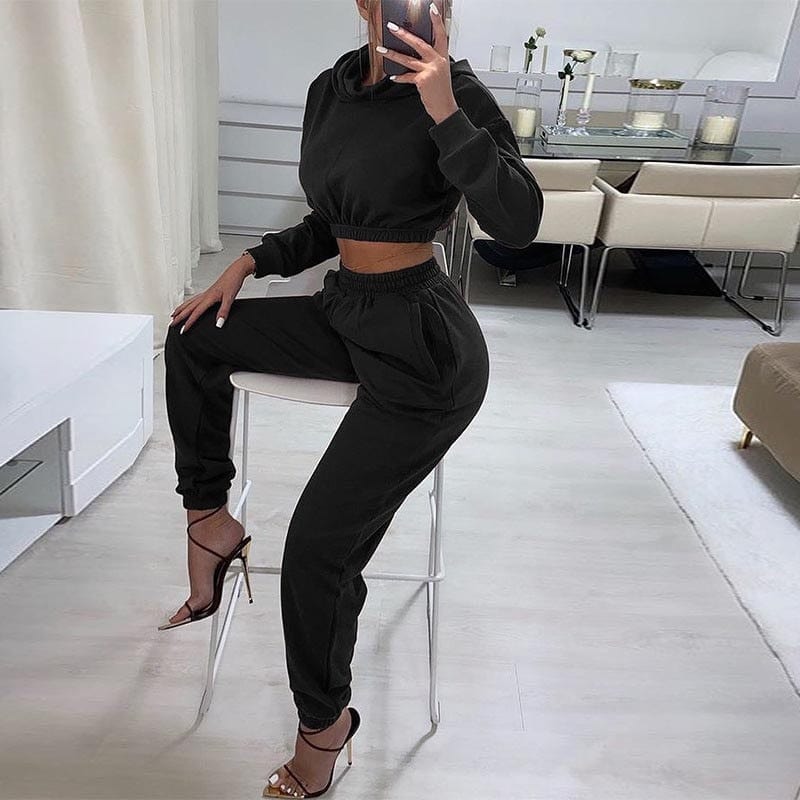 Cap Point Melanie 2 Piece Long Sleeve Sport Sweatsuit Hoodies