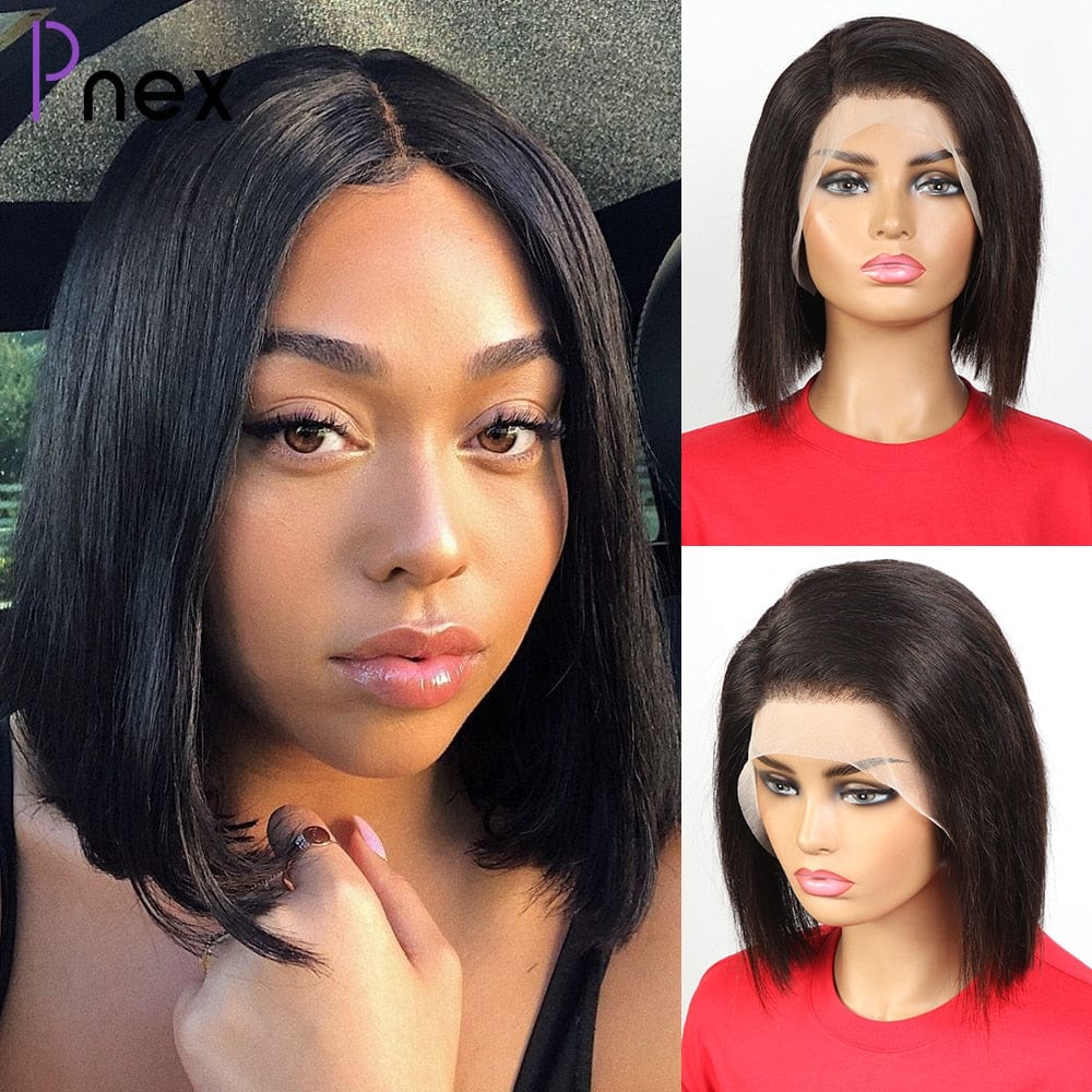 Cap Point Melinda Pre Plucked Remy Closure Brazilian Short Straight Lace Front Bob Human Hair Wigs