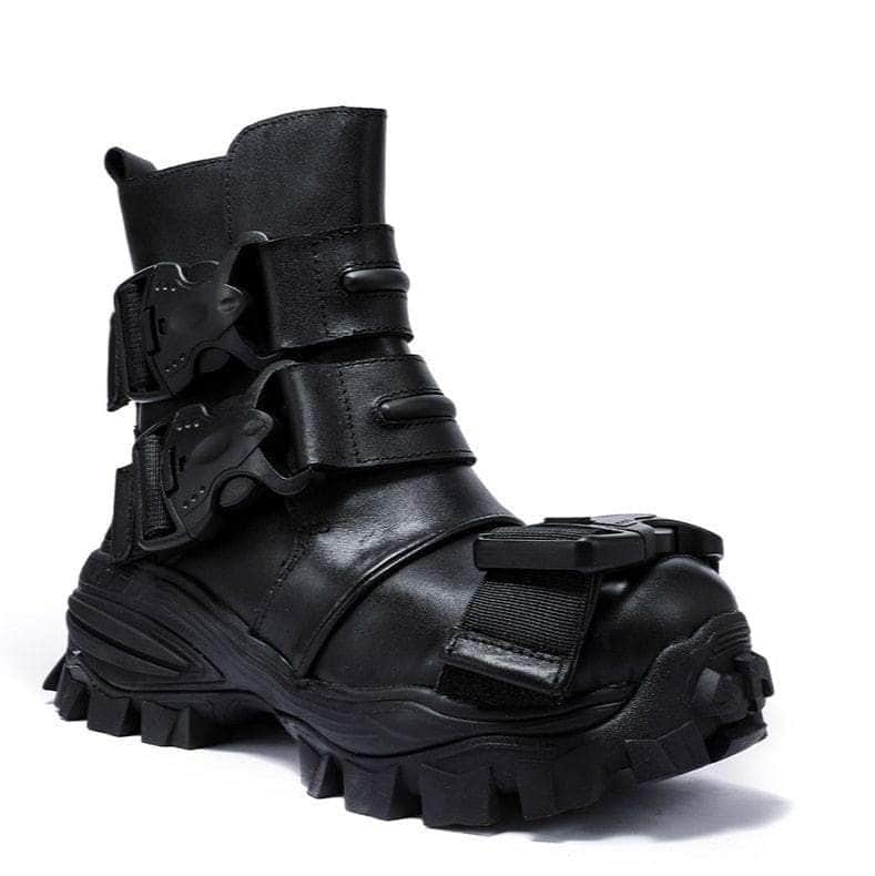 Cap Point Men Genuine Leather Motorcycle Boots