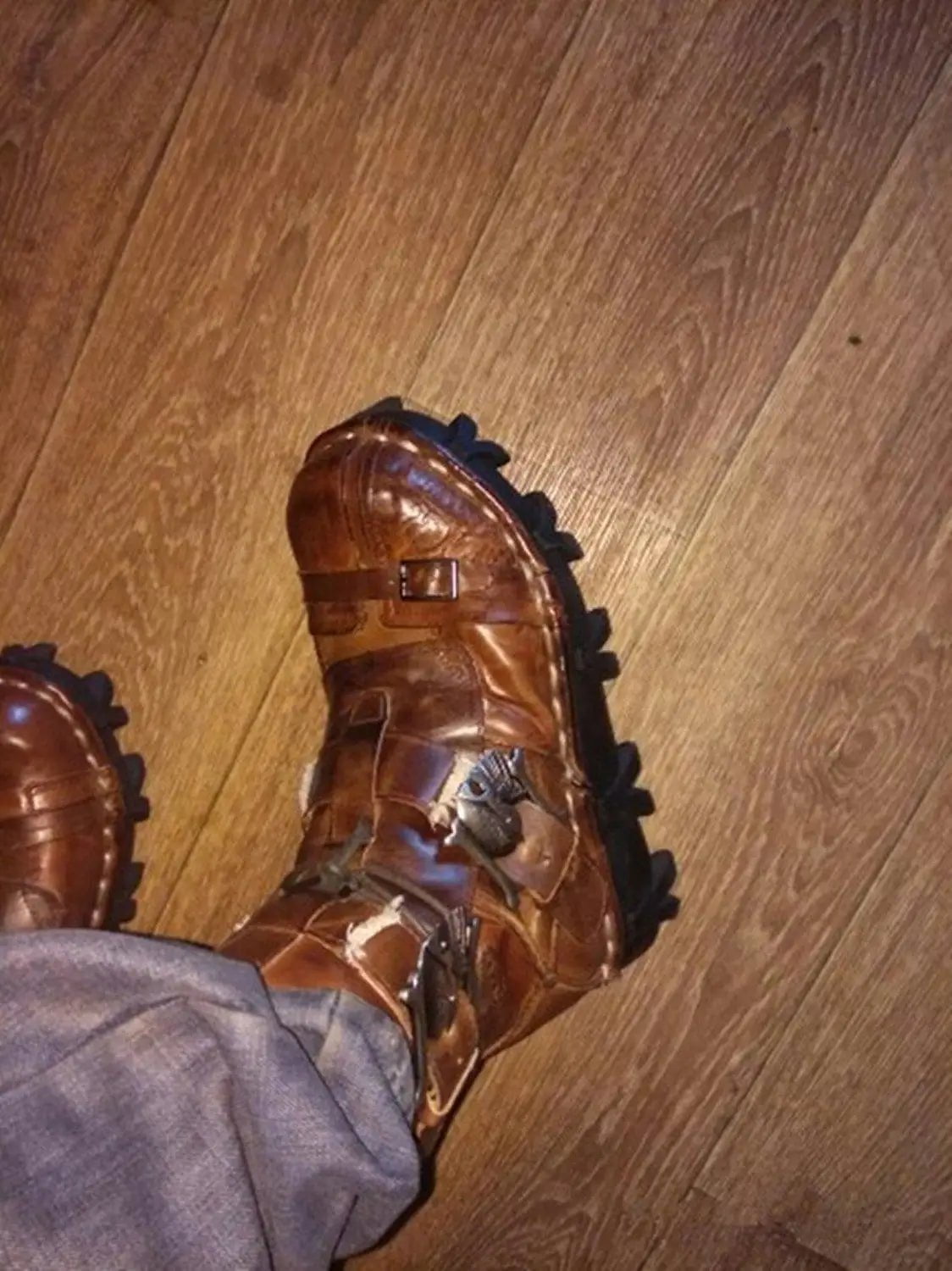 Cap Point Men's Cowboy Genuine Leather Motorcycle Boots