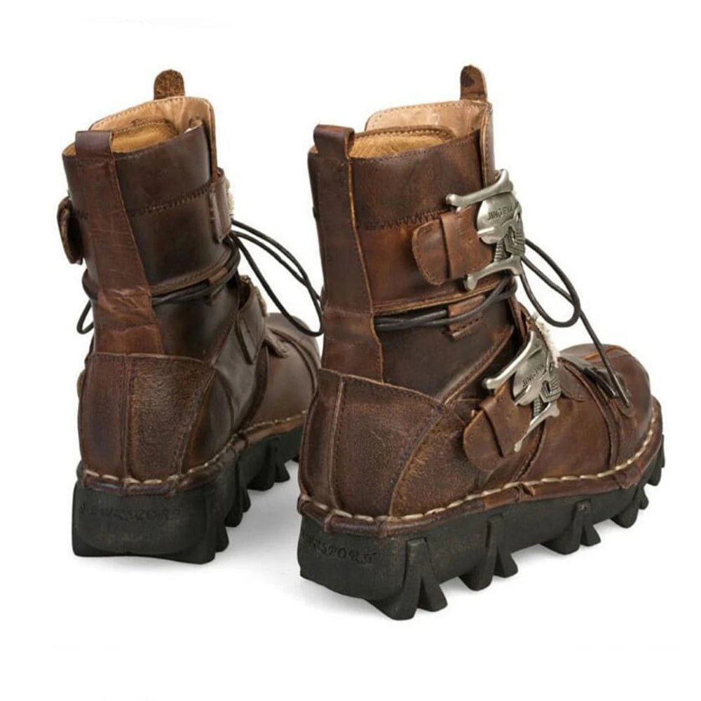 Cap Point Men's Cowboy Genuine Leather Motorcycle Boots