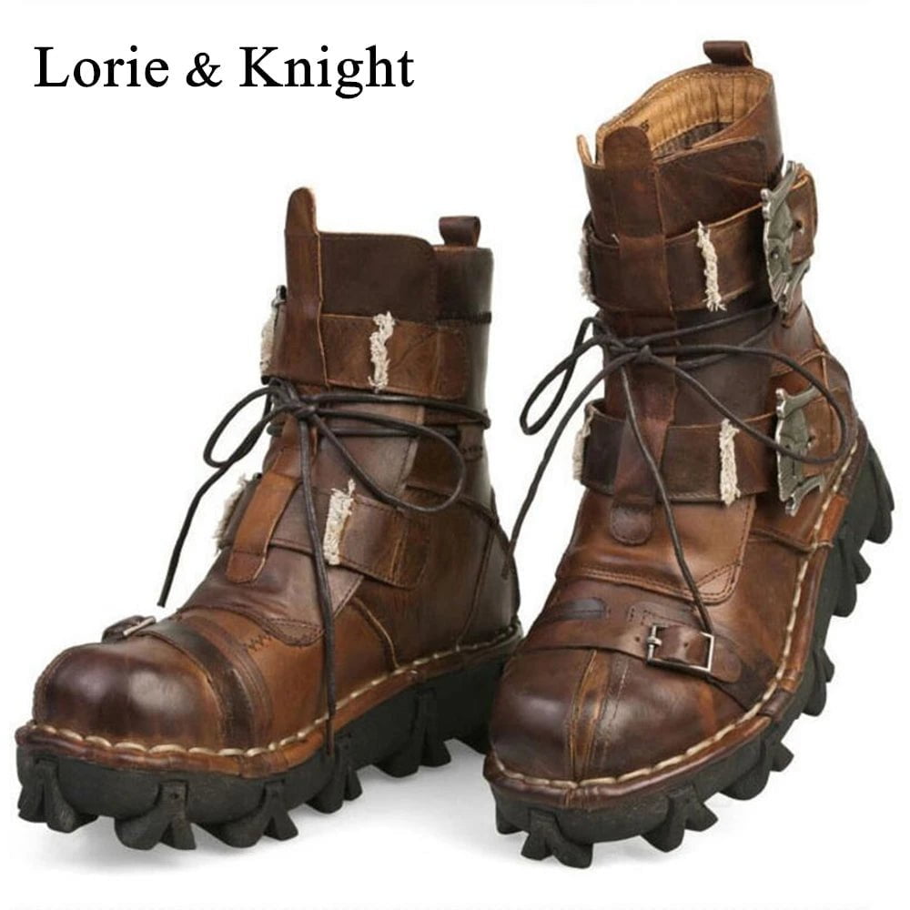 Cap Point Men's Cowboy Genuine Leather Motorcycle Boots