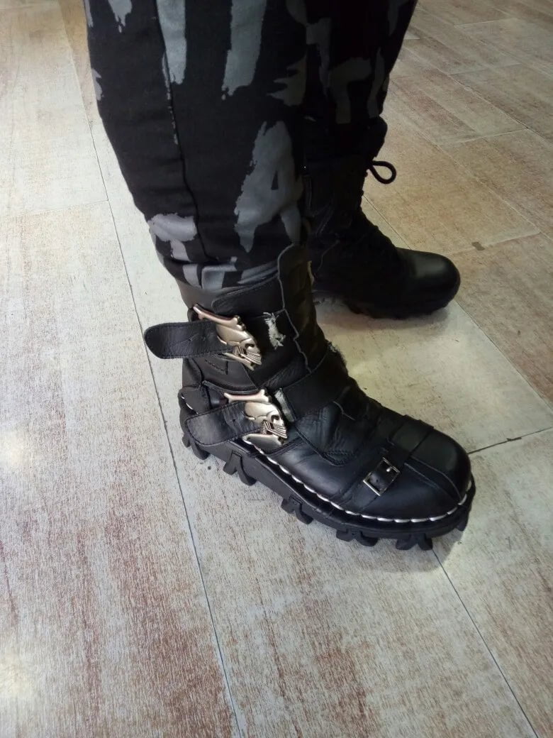 Cap Point Men's Cowboy Genuine Leather Motorcycle Boots