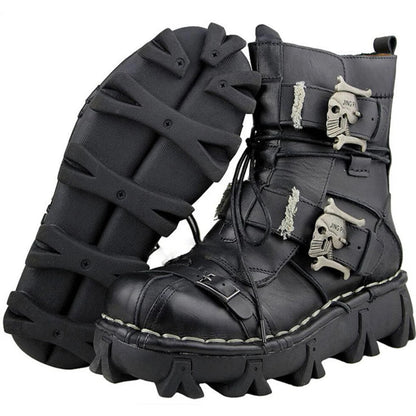 Cap Point Men's Cowboy Genuine Leather Motorcycle Boots