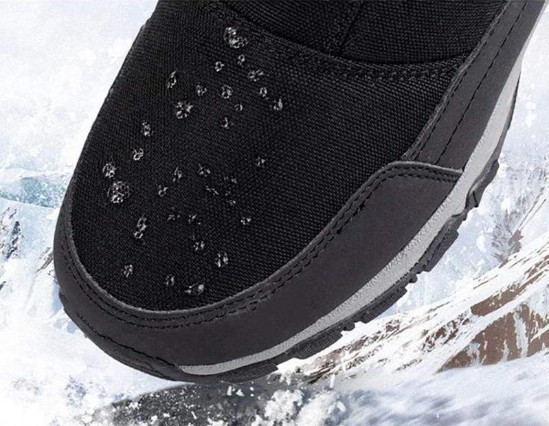 Cap Point Men's Hiking Snow Boots with Warm Velor Side Zipper