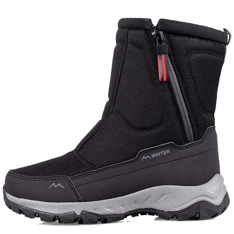 Cap Point Men's Hiking Snow Boots with Warm Velor Side Zipper