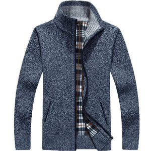Cap Point Men's Knitted Sweater Coat