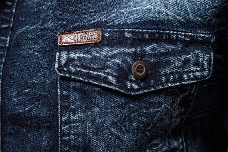 Cap Point Mens 100% Cotton Denim Shirt